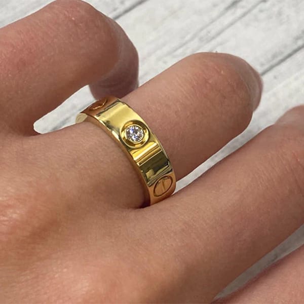 Stainless Golden Ring