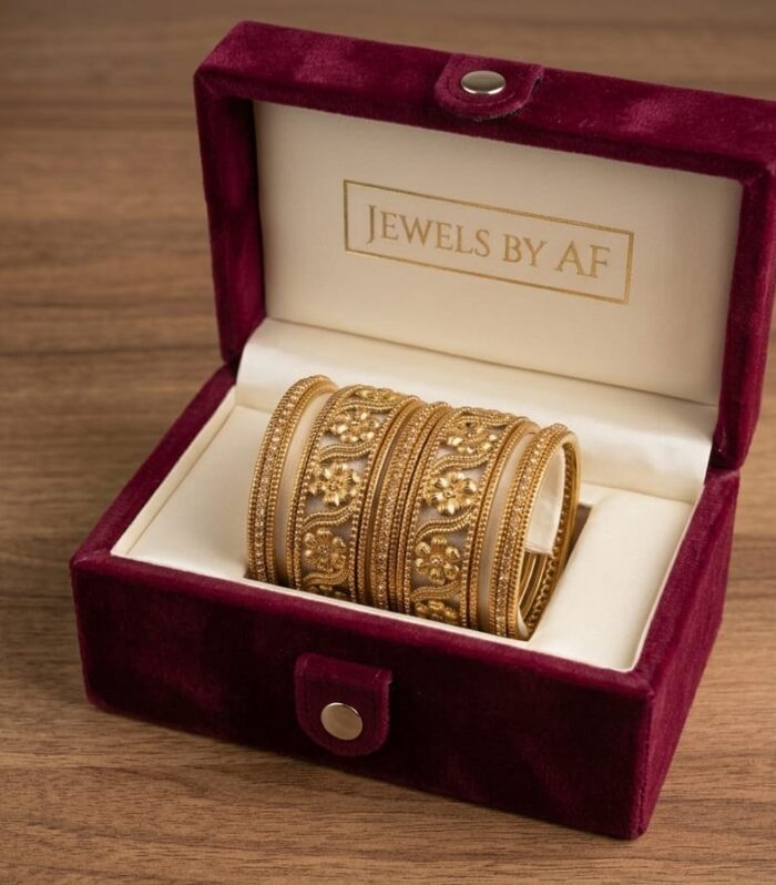 Golden bangles set