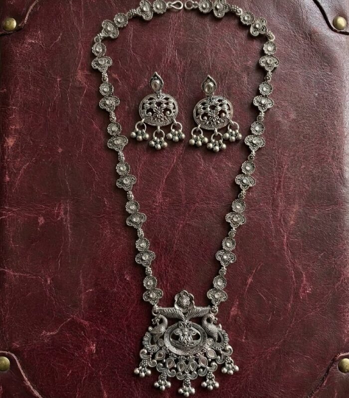 Afghani luxury silver necklace