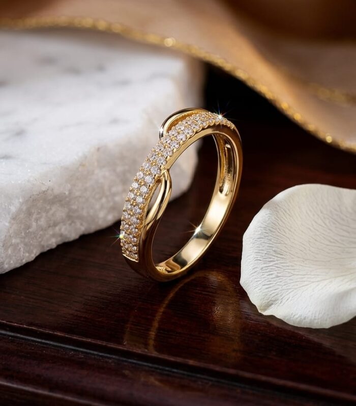 Curated design trendy ring